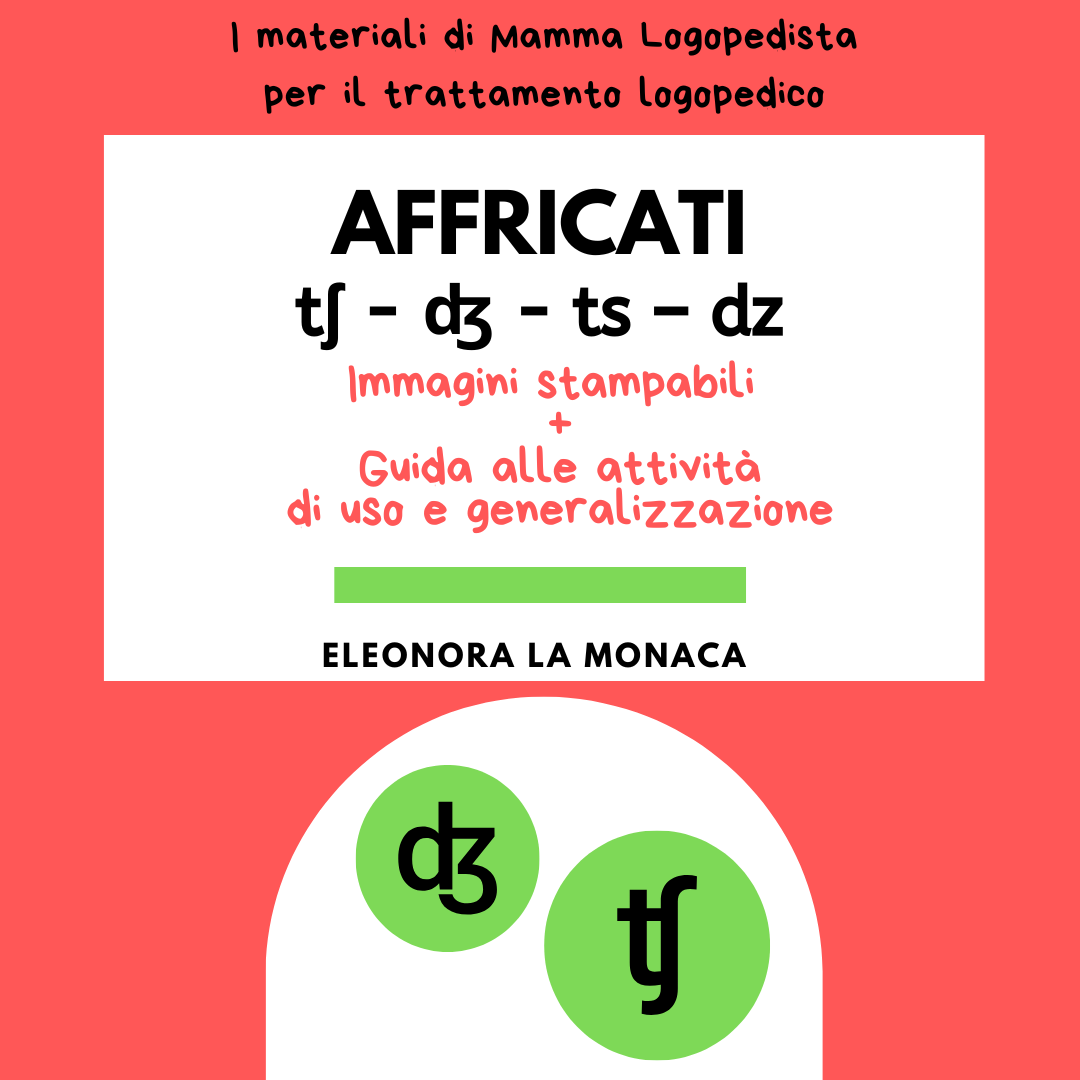 Kit stampabile affricate: ʧ - ʤ - ts - dz
